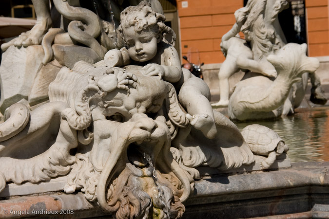 the fountain in the Piazza Navona